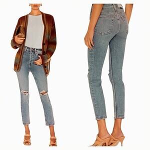 RE/DONE 90's High Rise Ankle Crop Destroyed GUC $265 Size 24      J1569